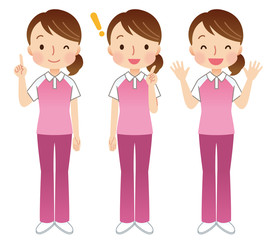 女性スタッフ　表情セット