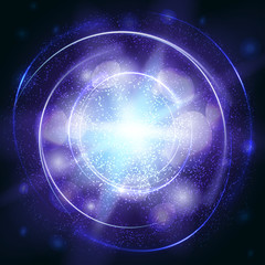 blue and violet lights burst explosion. vector illustration