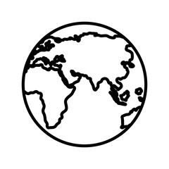 black and white world map over isolated background, vector illustration 