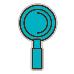 blue lens front view over isolated background, vector illustration 