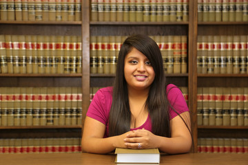 Young attractive hispanic paralegal