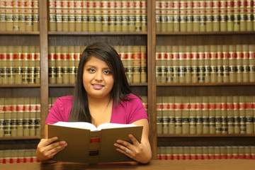 Young attractive hispanic paralegal