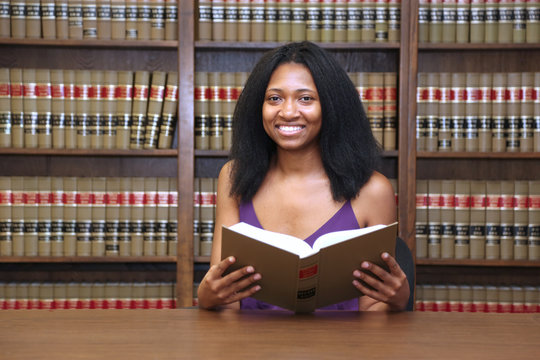 Young attractive female African American lawyer
