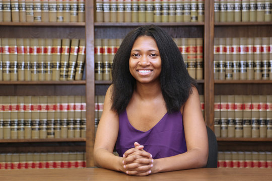 Young attractive female African American lawyer