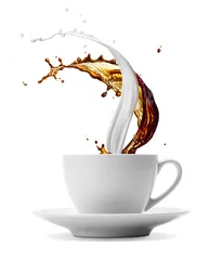 Zelfklevend Fotobehang koffie en melk © Okea