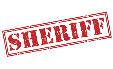 sheriff red stamp on white background