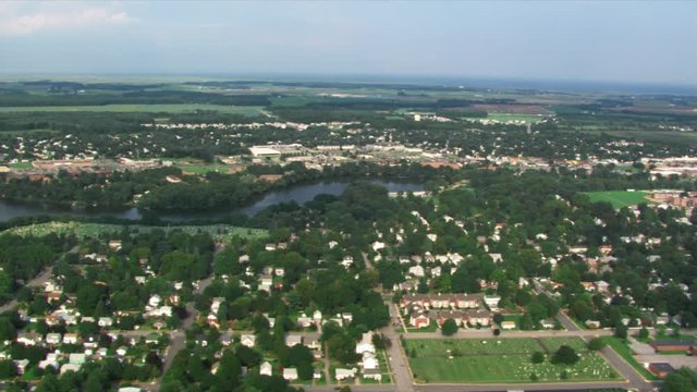 Flying over Wesley College in Dover, Delaware. Shot in 2003.