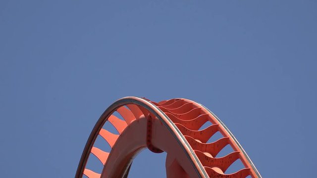 Roller Coaster At Theme Park