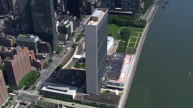 Orbiting United Nations Headquarters, NYC. Shot in 2006.