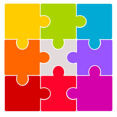 puzzle Hintergrund Regenbogen bunt band reihe