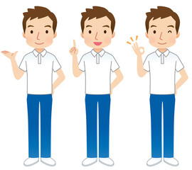 男性スタッフ　表情セット