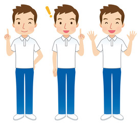 男性スタッフ　表情セット