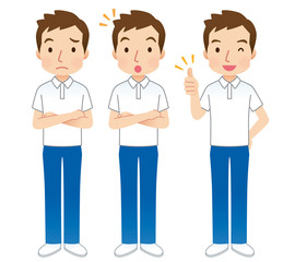 男性スタッフ　表情セット