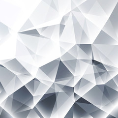Obraz premium Abstract white & grey geometric, polygonal shapes background