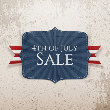 Fourth of July Sale realistic Tag