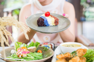 Mixed and match of Colorful  rice