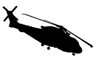 Merlin Helicopter - Silhouette 