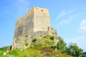 Fototapeta na wymiar Old ruined castle in Istria, Croatia