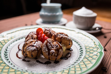 eclair with chocolate,