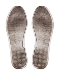 shoe print isolated on white background.