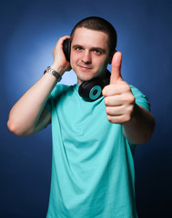 Man with headphones