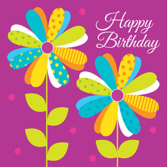 cute flower birthday card
