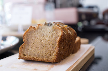Sliced white bread, Selective focus