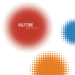 color halftone design elements