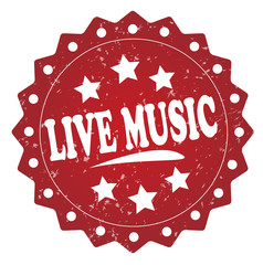 live music grunge stamp