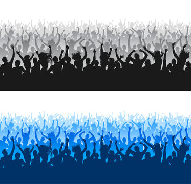 High Quality Cheering Crowd Silhouettes seamless texture