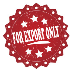 for export only grunge stamp