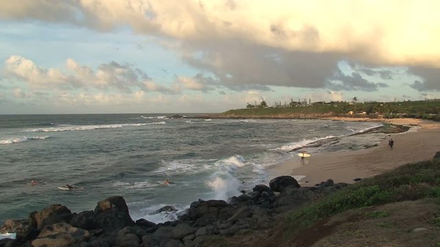 Sunset at Maui hookipa beach,Hawaii