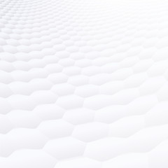 White & grey abstract perspective background with soft toned hexagonal shapes