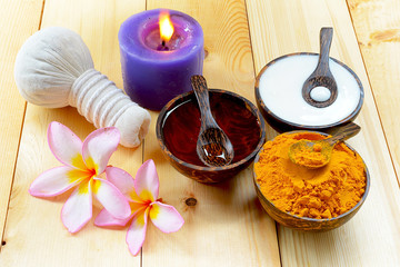 Face Mask with turmeric powder yogurt and honey for skin health.
