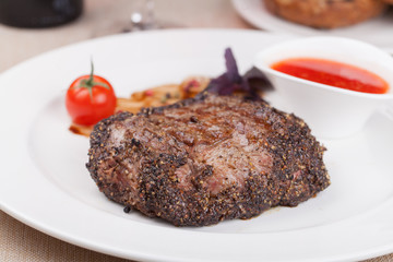 Grilled beef steak