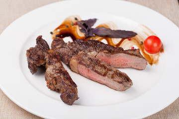 Grilled beef steak