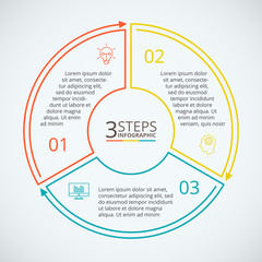Thin line flat element for infographic.