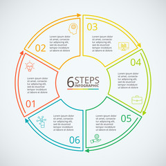 Thin line flat element for infographic.