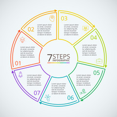 Thin line flat element for infographic.
