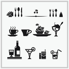 Restaurant menu design elements.