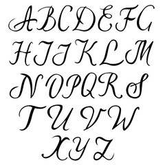 Hand drawn alphabet