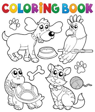 Coloring book with pets 3