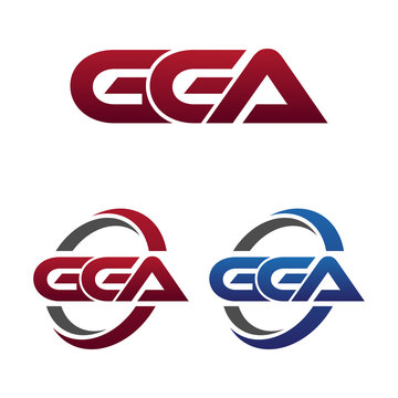 Modern 3 Letters Initial logo Vector Swoosh Red Blue gga