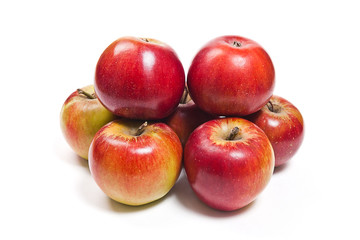 Ripe juicy fruits isolated on white background.