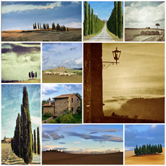 Tuscan countryside collage
