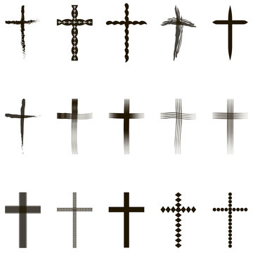 Set crosses, Christian crosses collection