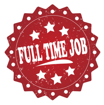 full time job grunge stamp