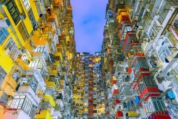 Famous density of residential in Hong Kong.