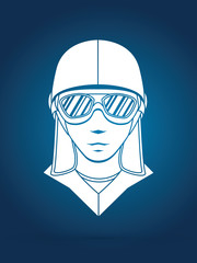 Pilot Face graphic vector