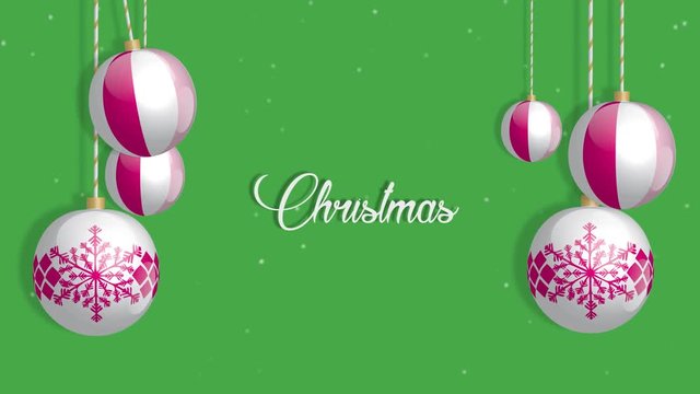 Video buon natale con decorazioni oscillanti